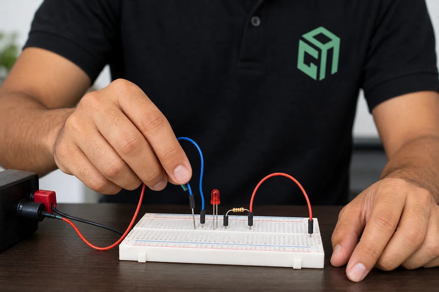 Beginner Arduino and breadboard setup suitable for kids robotics