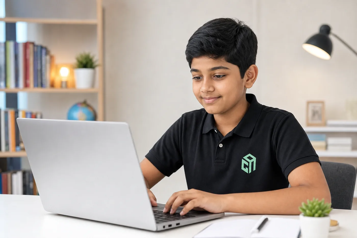 Student learning coding concepts that connect Scratch-style logic to Python